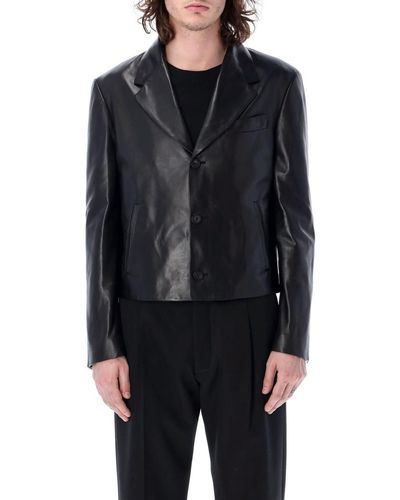 Ferragamo Slim Fit Nappa Blazer - Black