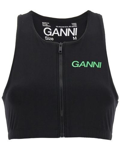 Ganni Logo Sports Top Underwear, Body - Black