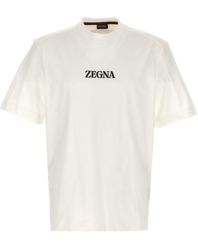 Zegna Logo T-Shirt - White