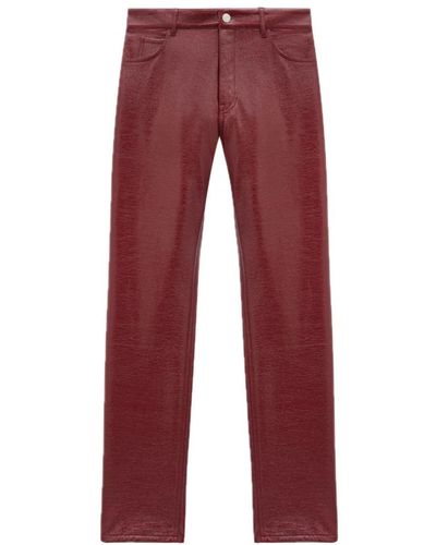 Courreges Vinyl 5-pocket Trousers - Red