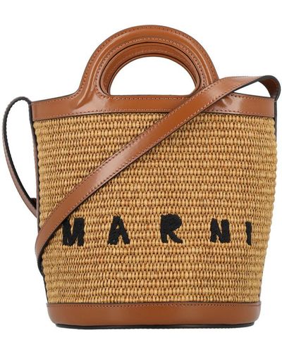 Marni Tropicalia Small Bucket Bag - Brown