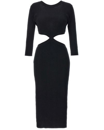 Elisabetta Franchi Cut-Out Knitted Dress - Black