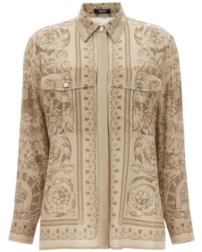 Versace Barocco Shirt, Blouse - Brown