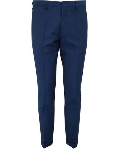 Paul Smith Wool Pants:regular & Straight Legs - Blue