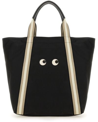 Anya Hindmarch "Eyes" Shopping Bag - Black