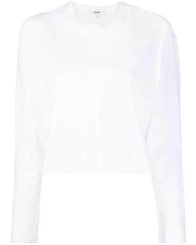 Agolde Long-sleeve Crop Top - White