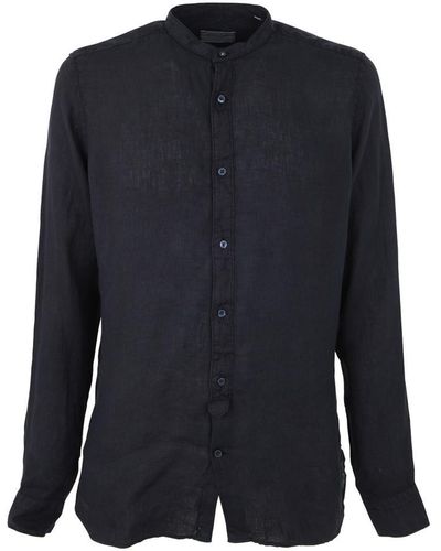 Tintoria Mattei 954 Korean Collar Shirt Clothing - Blue
