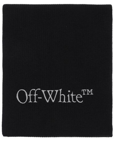 Off-White c/o Virgil Abloh Wool Scarf With Logo Embroidery - Os Black