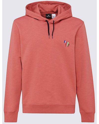 Paul Smith Coral Red Cotton Hoodie