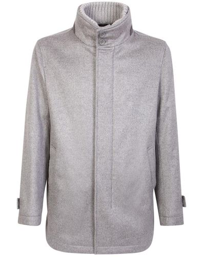 Herno Three-quarter Coats - Gray