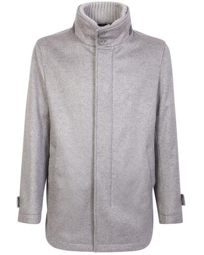 Herno Three-quarter Coats - Grey