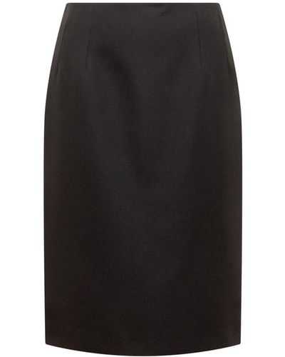 Versace Grain De Poudre Pencil Skirt - Black
