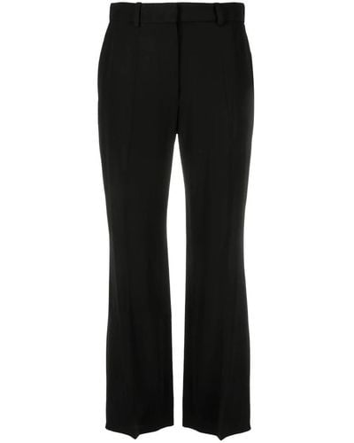 JOSEPH High-waisted Cropped Trousers - Black