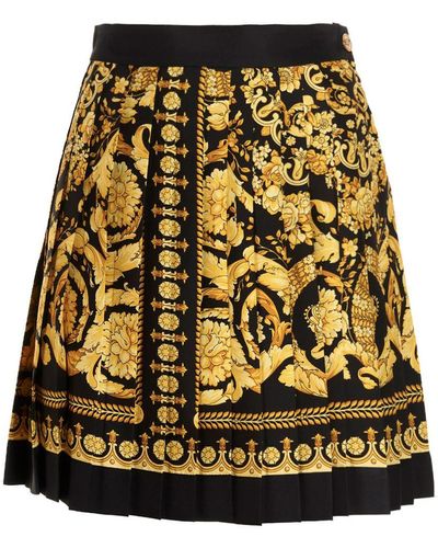 Versace Barocco Short Skirt - Metallic