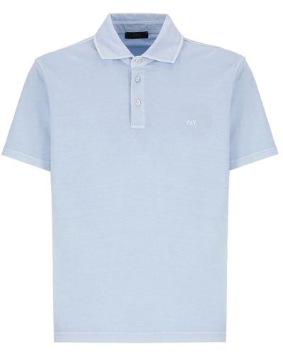 Fay T-Shirts And Polos Light - Blue