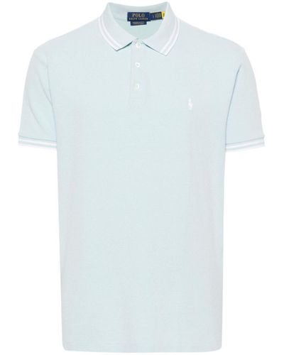 Polo Ralph Lauren Polo Shirt With Striped Detail - Blue