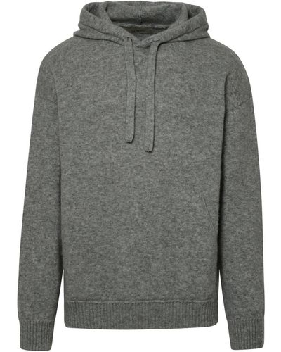 Laneus Gray Cashmere Blend Sweatshirt