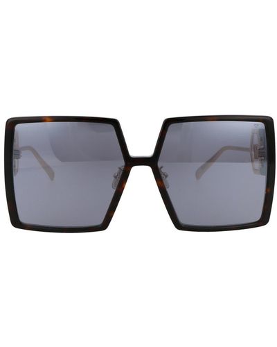 Philipp Plein Logo-plaque Square-frame Sunglasses - Multicolour