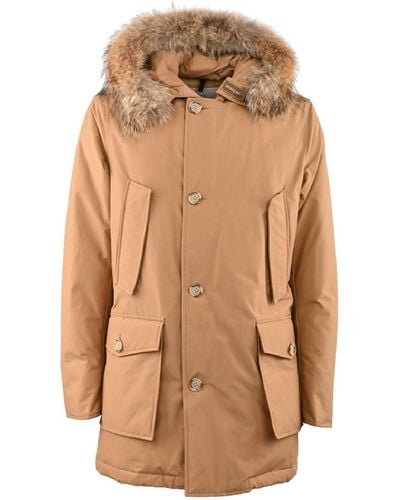 Woolrich Fur Parka Coat - Brown