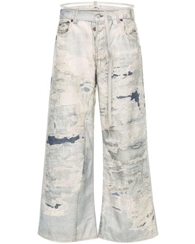 Acne Studios Wide Leg Denim Jeans - White