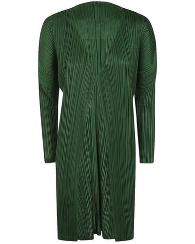 Pleats Please Issey Miyake Monthly Colors Febraury Cardigan - Green