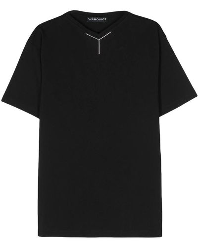 Y. Project T-Shirt With Application - Black