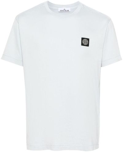 Stone Island T-Shirt Patch Logo - White
