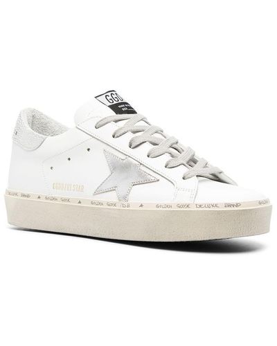 Golden Goose Hi Star Logo-embroidered Leather Low-top Sneakers - White