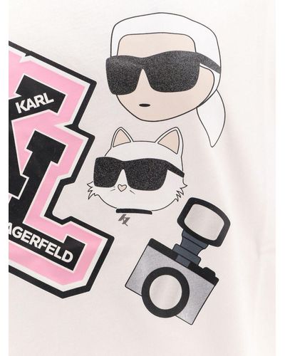 Karl Lagerfeld Ikonik Varsity Oversized T-shirt - White