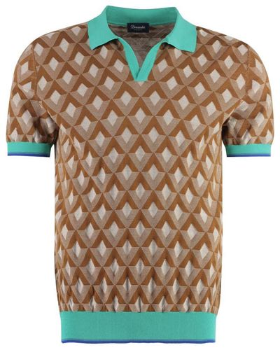 Drumohr Cotton Polo Shirt - Brown