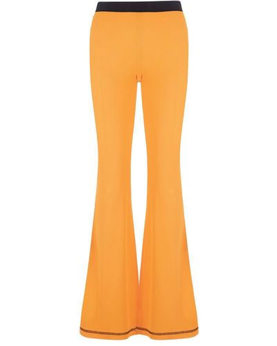 McQ Ribbed Flare Sweatpants - Orange