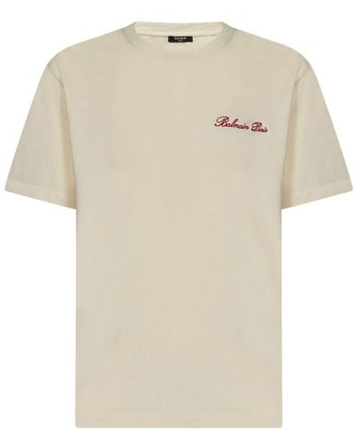 Balmain Balmain Iconic Western T-Shirt - Natural