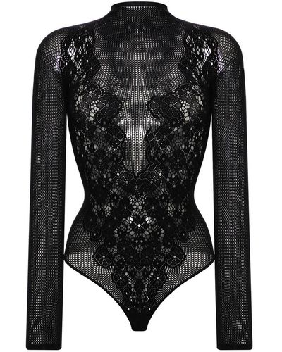 Wolford Perforated Body - Black