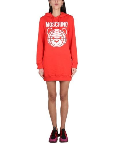 Moschino Sweatshirt With Logo Print - Red