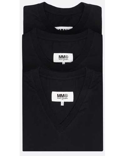 MM6 by Maison Martin Margiela T-Shirts And Polos - Black