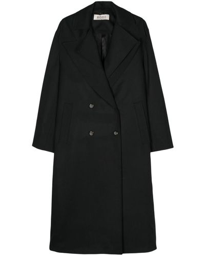 Rohe Wool Tailoring Scarf Coat Clothing - Black