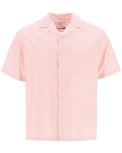Portuguese Flannel Silk-blend Short-sleeved Shirt - Pink