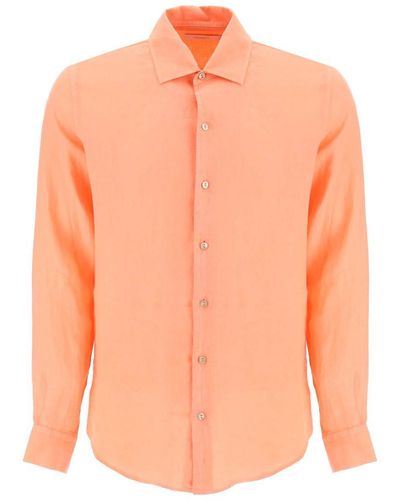 Agnona Classic Linen Shirt - Orange