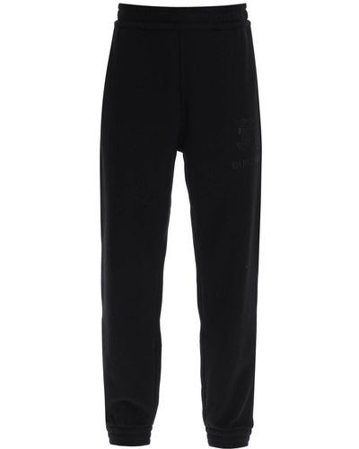 Burberry Tywall Joggers With Embroidered Ekd - Black