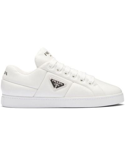 Prada Padded Leather Sneaker - White