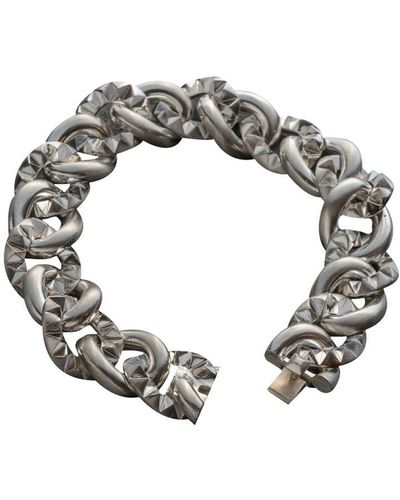 LEONY Studded Groumette Bracelet Accessories - Metallic