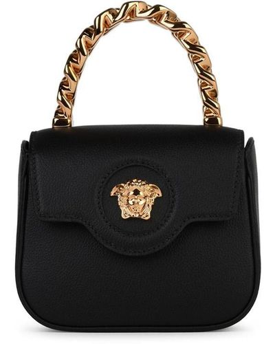 Versace 'La Medusa' Leather Mini Bag - Black