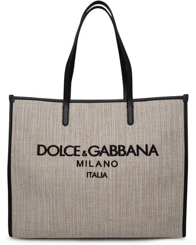 Dolce & Gabbana Beige Fabric Bag - Natural