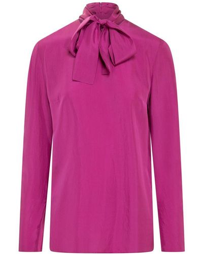 DSquared² Tie Neck Blouse - Pink