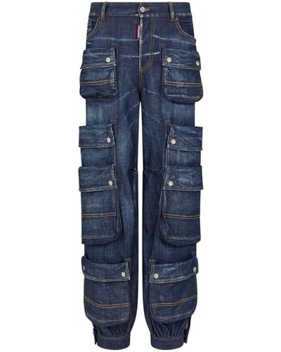DSquared² Jeans With Cargo Pockets - Blue