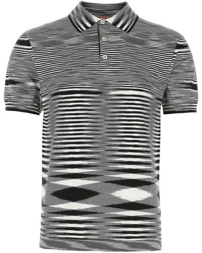 Missoni Tie-dye Print Polo Shirt - Gray