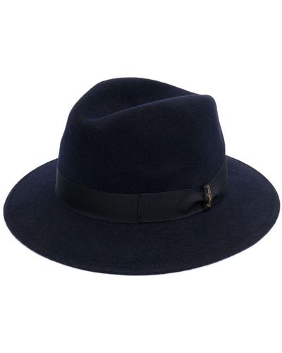 Borsalino Macho Merino Wool Fedora Hat - Blue