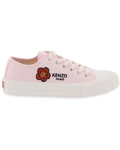KENZO Canvas School Sneakers - Pink