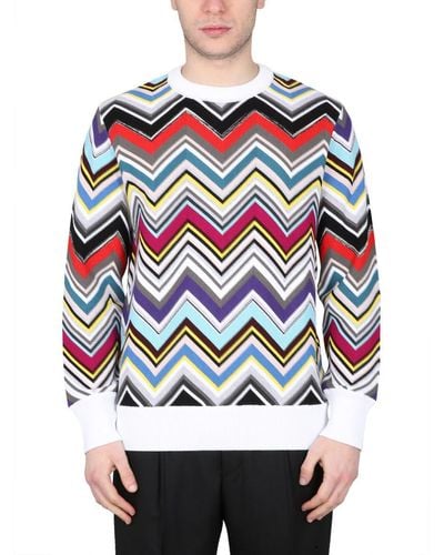 Missoni Wool Crew Neck Sweater - Multicolor