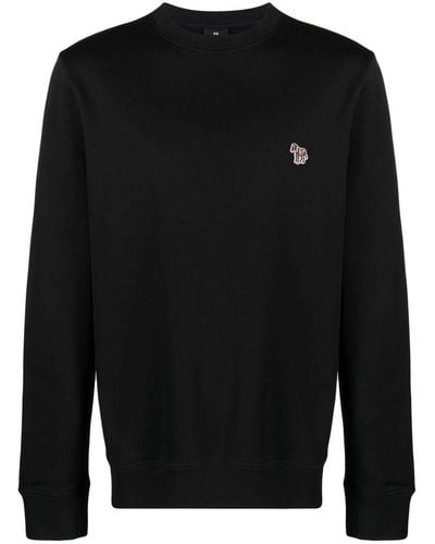PS by Paul Smith Zebra Logo Cotton Sweatshirt - Black